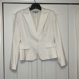 Antonio Melani White & Gold Striped Pant Suit Set
